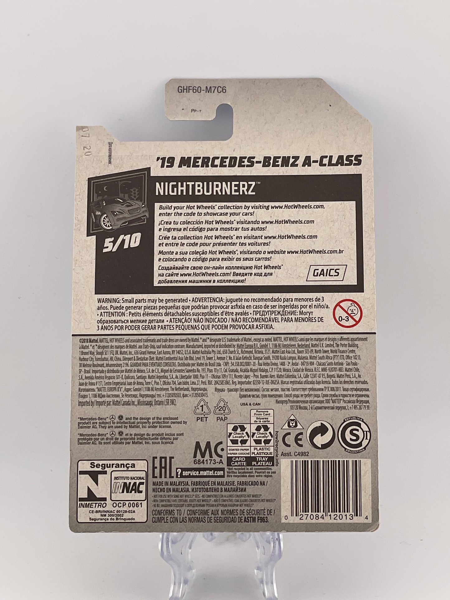 Hot Wheels Mainline '19 Mercedes-Benz A-Class Nightburnerz 5/10 *Check Description*