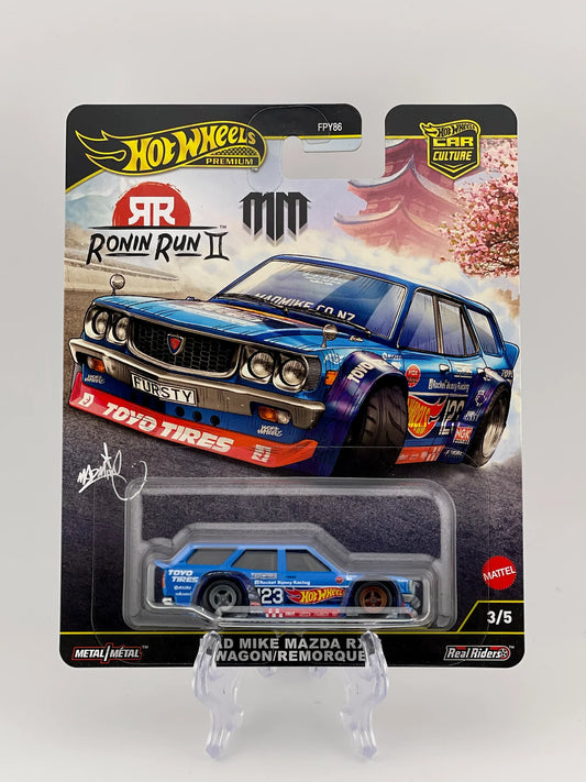 Hot Wheels Premium Car Culture Ronin Run II 3/5 Mad Mike Mazda RX-3 Wagon