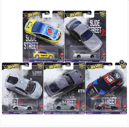 Hot Wheels Premium 1:64 Car Culture Slide Street 2 Full Set 1-5