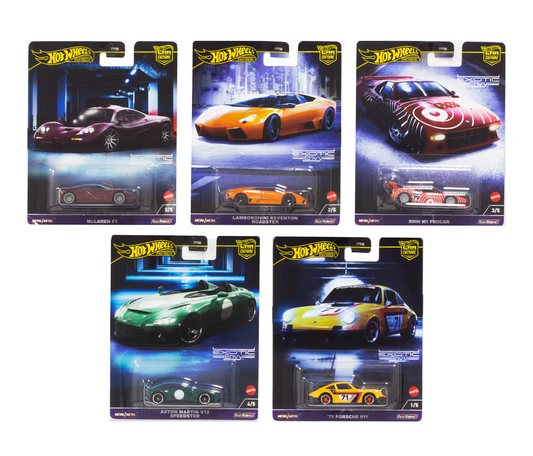 Hot Wheels Premium 1:64 Car Culture Exotic Envy Full Set 1-5