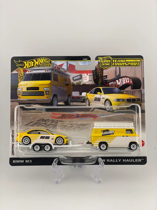 Hot Wheels Premium Car Culture Team Transport *2025 Legends Tour* - BMW M3 + HW Rally Hauler