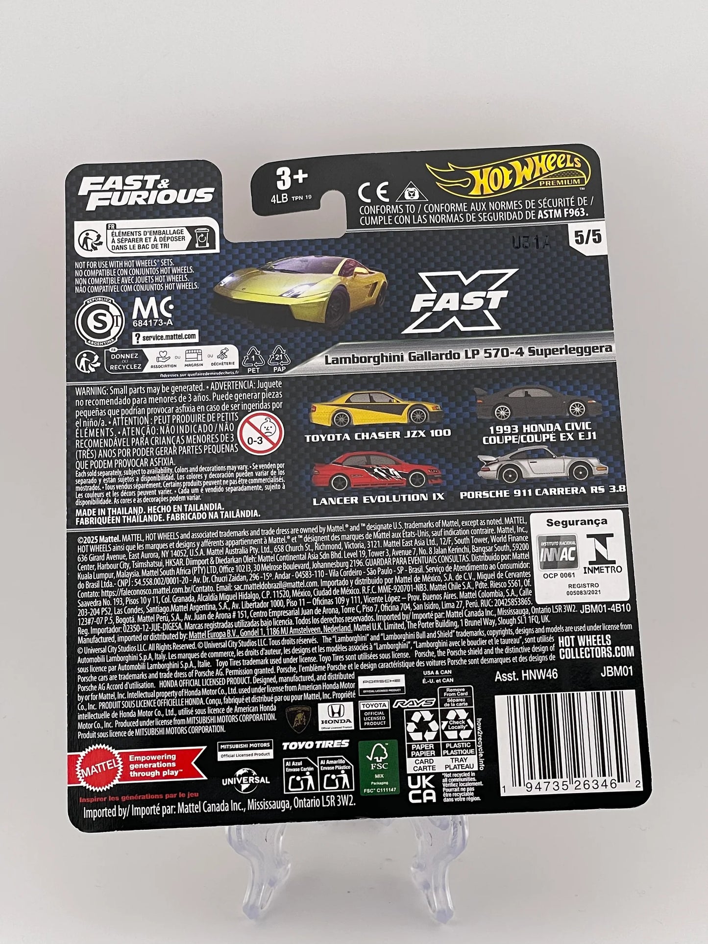 Hot Wheels Premium Fast & Furious 5/5 Lamborghini Gallardo Lp 570-4 Superleggera